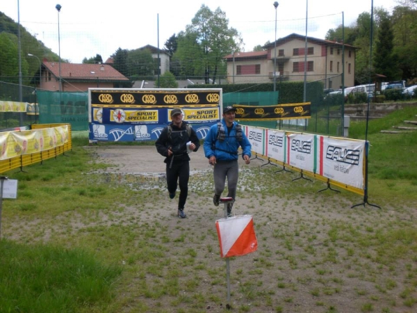 Francesco Bana e Giampy Crippa all'arrivo del Nirvana Raid (Foto Organizzazione)