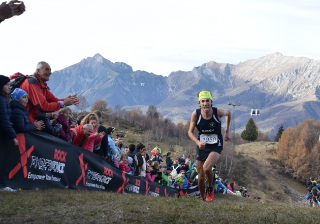 Paolino Bonanomi all'arrivo del Bobbio Vertical