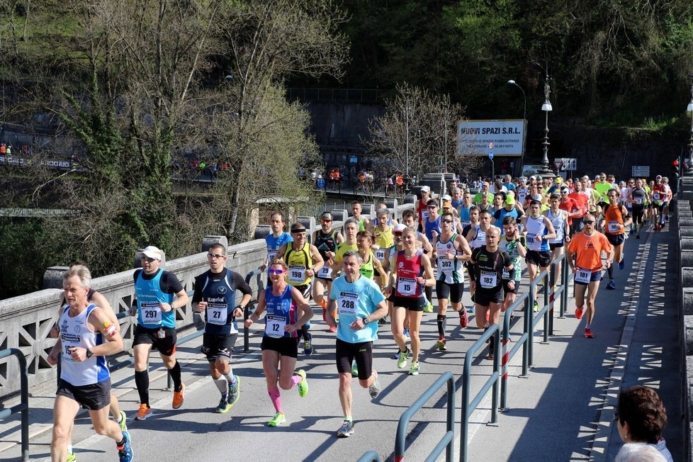 Taddeo alla partenza della Belluno-Feltre Run