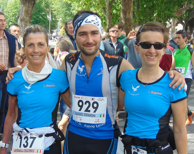 Antonella, Alessio e Micaela alla partenza della ResegUp