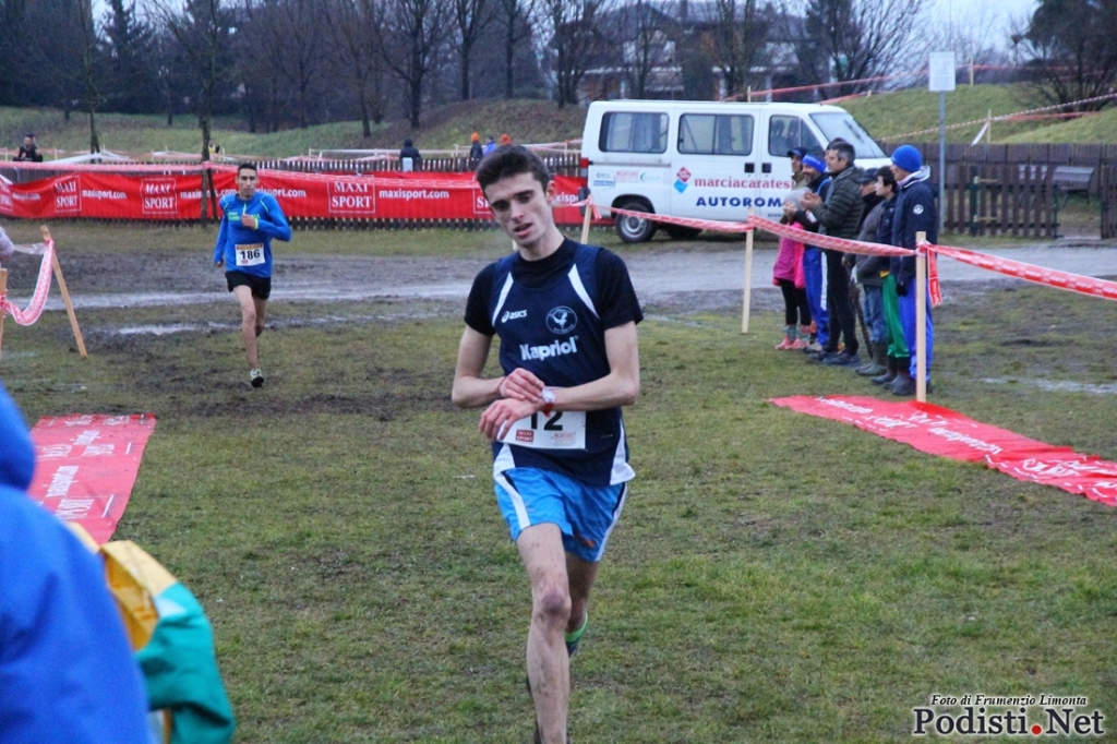 Luca all'arrivo della prova di Agrate Brianza del Campionato Brianzolo (foto Podisti.net)