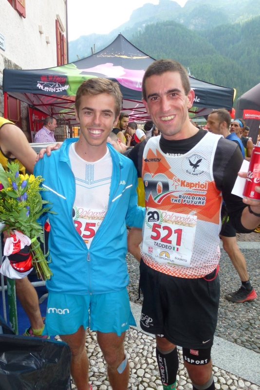 Tadd con il vincitore della Dolomites Skyrace, lo spagnolo Jan Margarit Solé