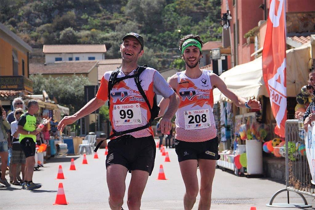 Carlo e Paolino tagliano il traguardo del trail lungo