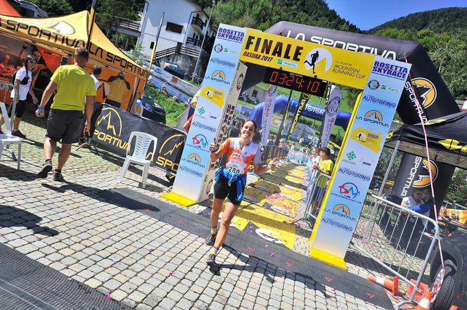 Alice Picco al traguardo della Skyrace della Rosetta