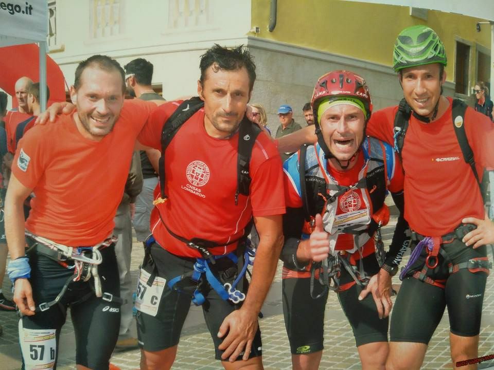 La squadra composta da Giovanni Giarletta, il falco Alessandro Crippa, Ezio Artusi e Andrea Gandolfi giunta al 5° posto (foto Lecconotizie.com)