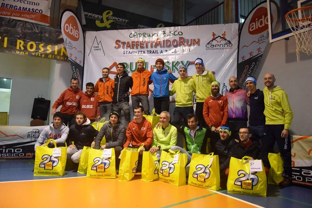 Staffetta AIDO Run - Il podio maschile 