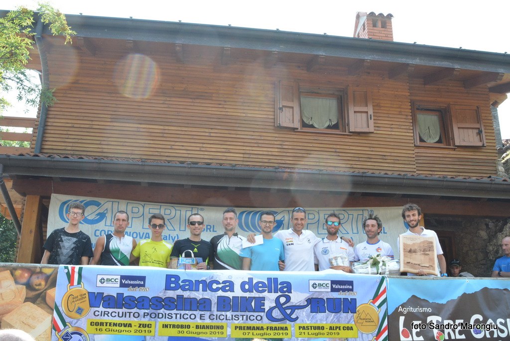 Premiazione della gara maschile RUN all'Alpe Coa