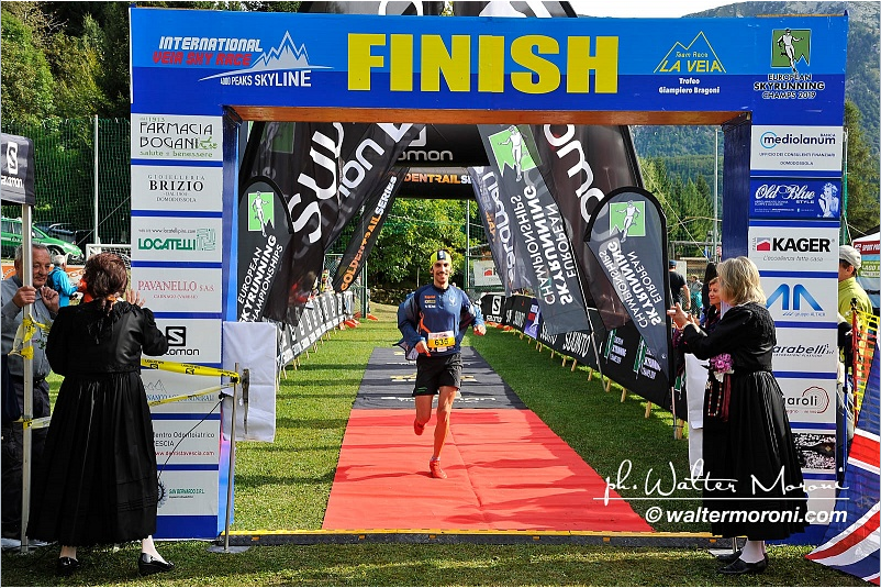 Paolino all'arrivo della 15 km