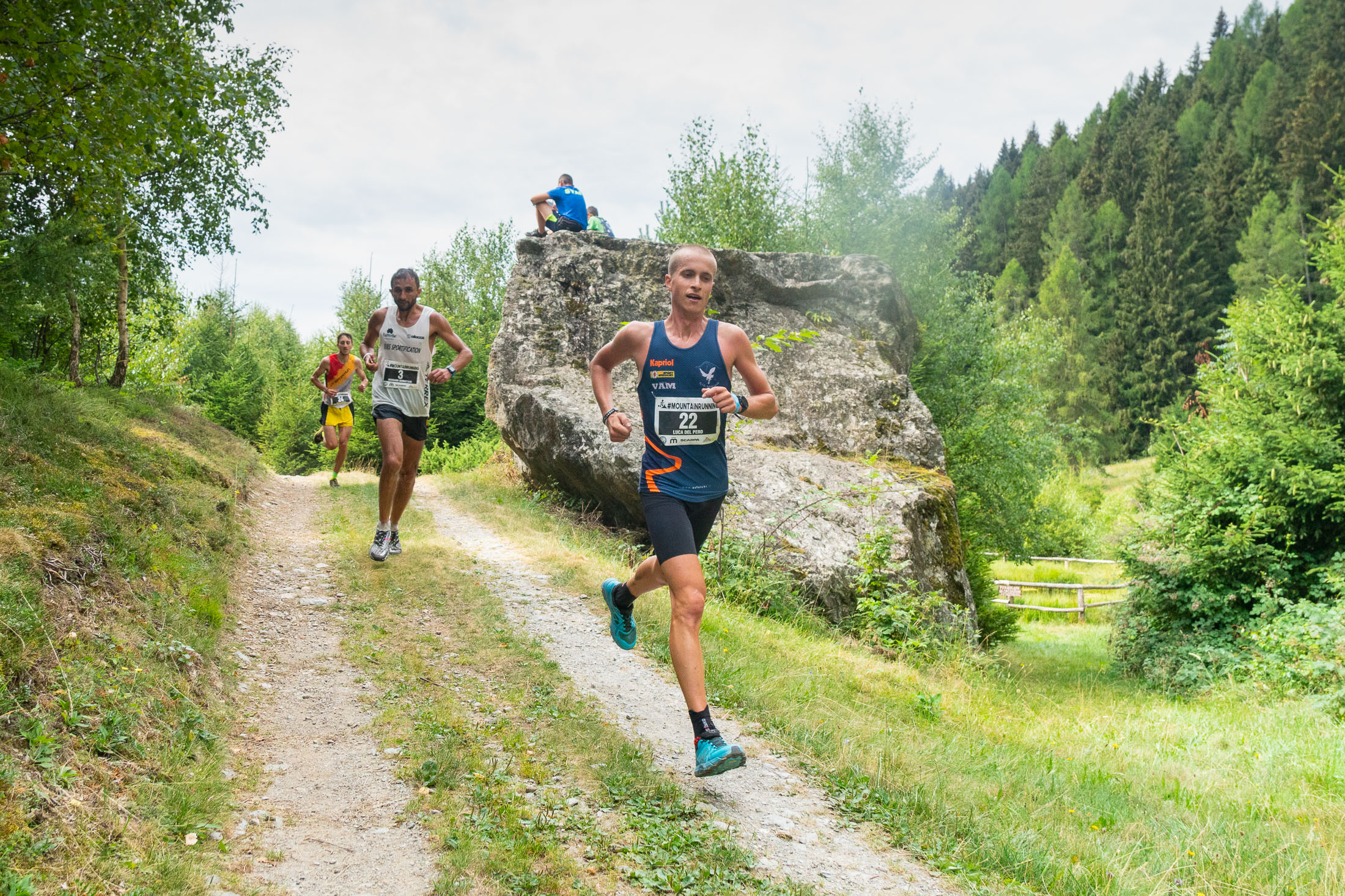 Luca in gara al Fletta Trail