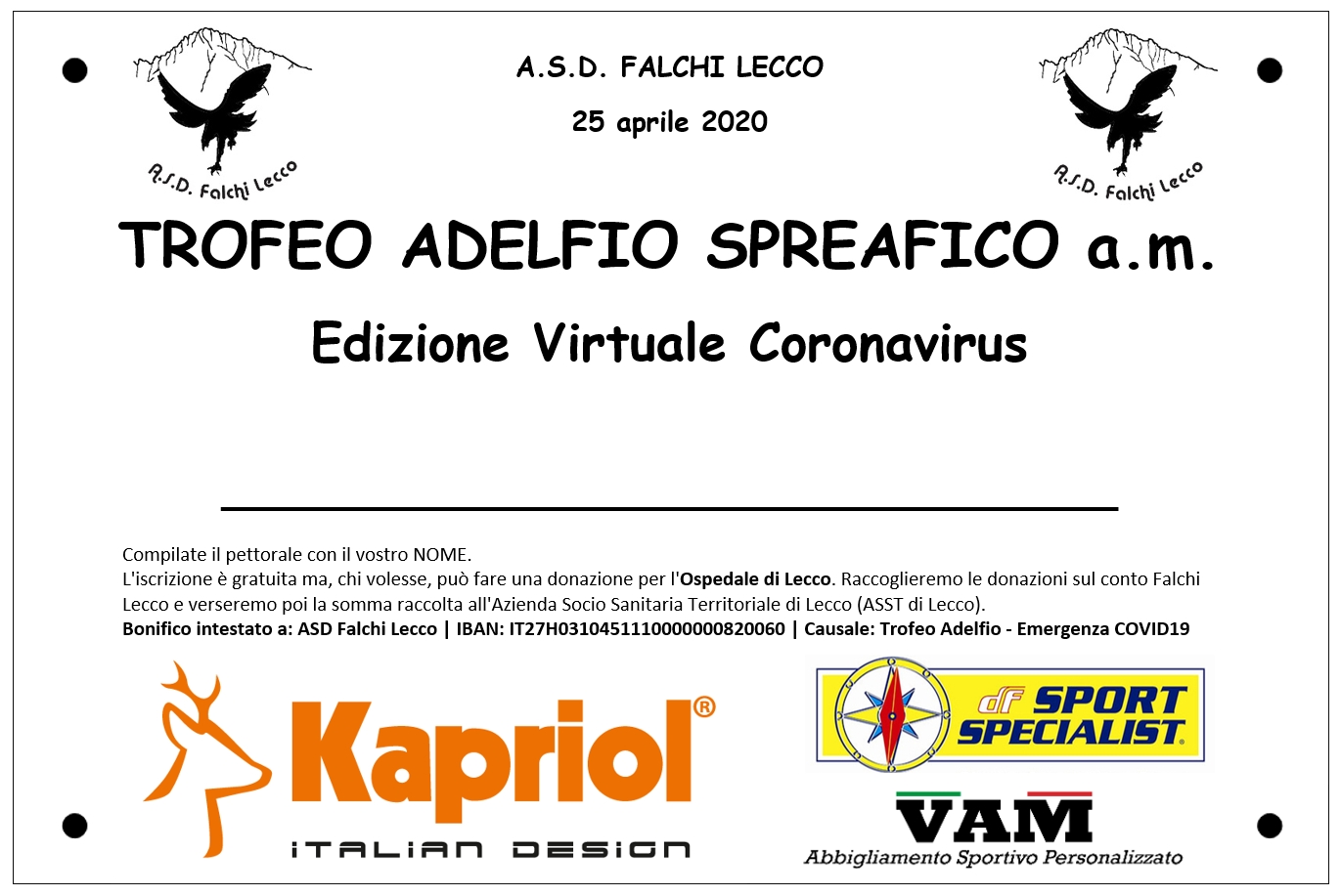 Pettorale TrofeoAdelfio