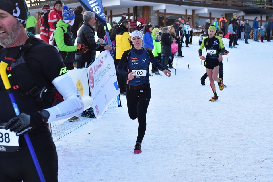 Alice Picco alla Teglio Sunset Winter Run (Foto Davide Vaninetti)